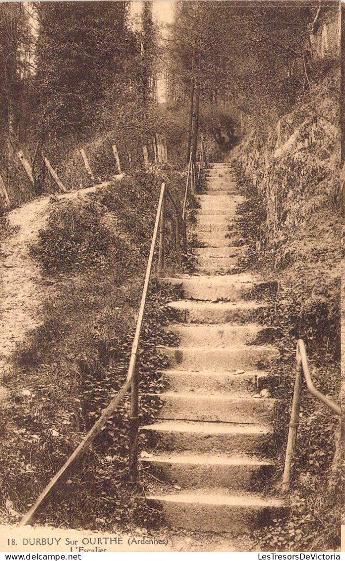 BELGIQUE - DURBUY - L'escalier - Carte Postale Ancienne - Durbuy