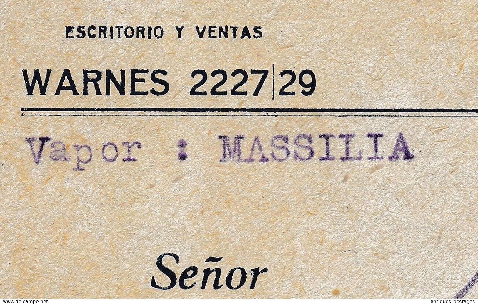 Buenos Aires 1933 Argentine Mayer & Uryson Tejeduria Argentina Sofia Bulgaria Vapor Massilia Paquebot София Bulgarie