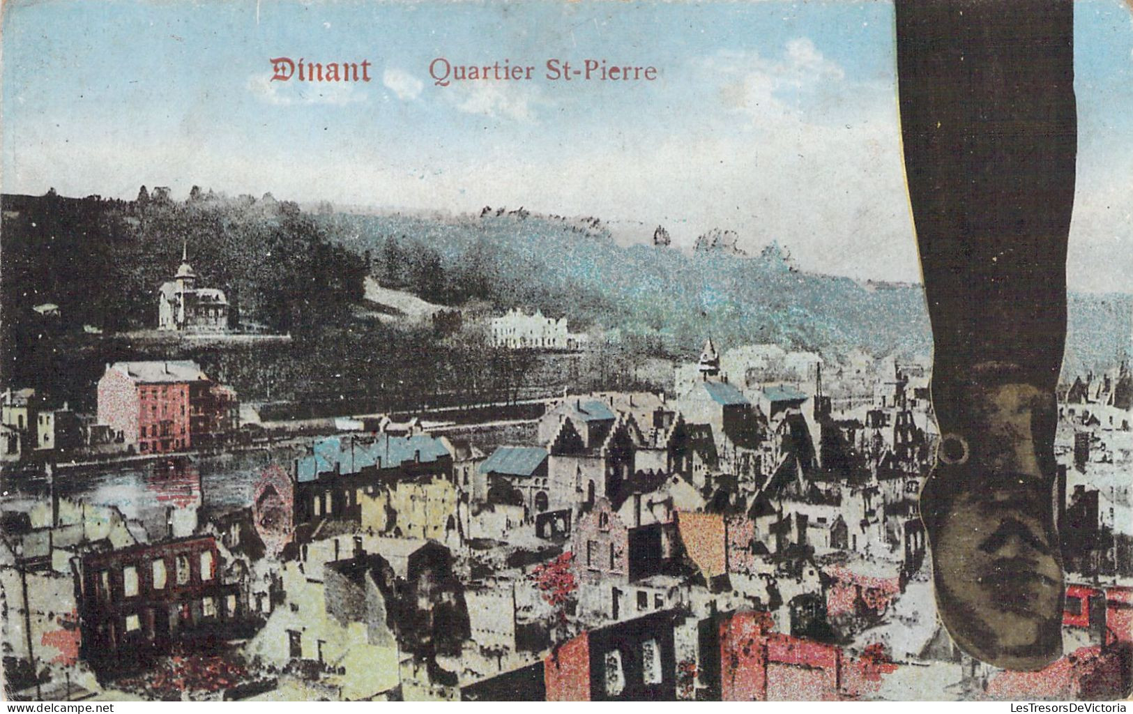 BELGIQUE - DINANT - Quartier St Pierre - Militaria - Carte Postale Ancienne - Dinant