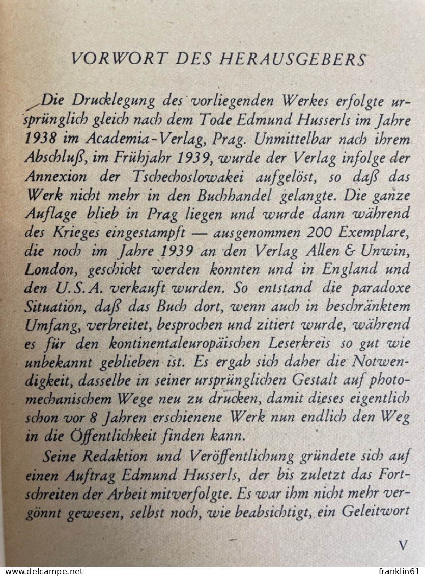 Erfahrung Und Urteil : Untersuchungen Zur Genealogie Der Logik. - Philosophie