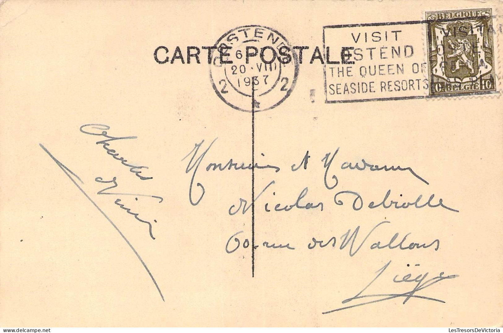BELGIQUE - OSTENDE - Dans Le Sable - Carte Postale Ancienne - Oostende