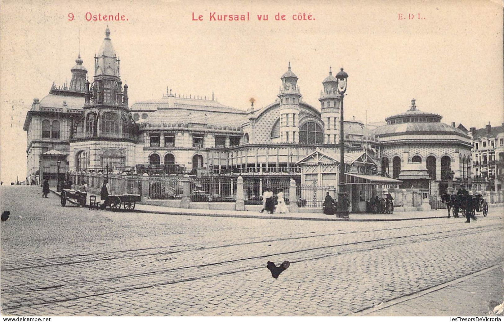 BELGIQUE - OSTENDE - Le Kursaal Vu De Côté - E D L - Carte Postale Ancienne - Oostende