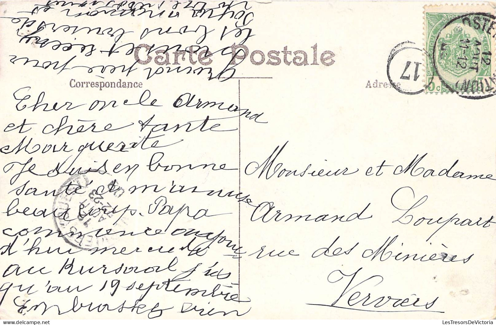 BELGIQUE - OSTENDE - Le Départ De La Malle - Carte Postale Ancienne - Oostende