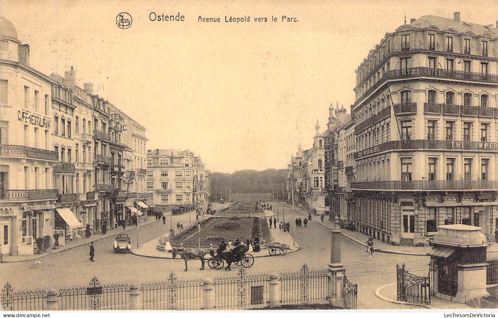 BELGIQUE - OSTENDE - Avenue Léopold Vers Le Parc - Carte Postale Ancienne - Oostende