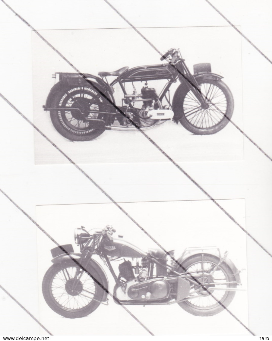 Lot De 2 Photos ( 9 X 14 Cm ) De 2 Motos Saroléa - REPRODUCTION -  Moto (B336) - Automobili