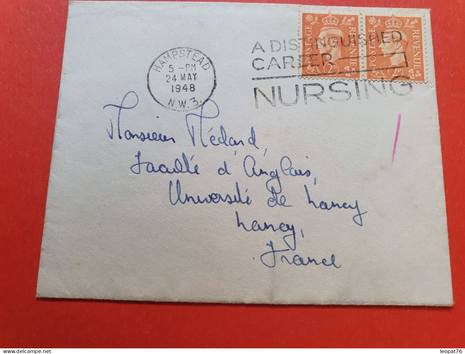 GB - Enveloppe De Hampstead Pour La France En 1948 - Réf 375 - Briefe U. Dokumente