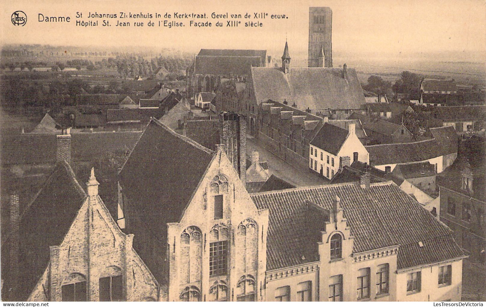 BELGIQUE - DAMME - Hôpital St Jean Rue De L'église - Façade Du XIIIè Siècle - Carte Postale Ancienne - Damme