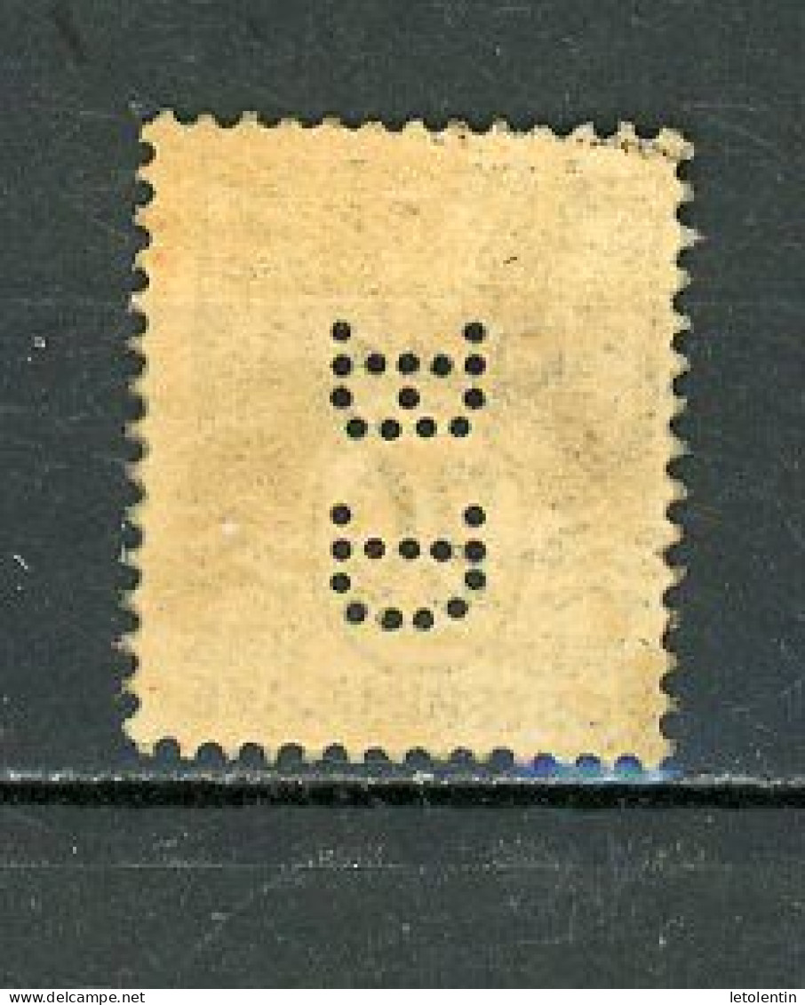 DANEMARK : CHIFFRE - N° Yvert 67 Obli. PERFORÉ "BD" - Used Stamps