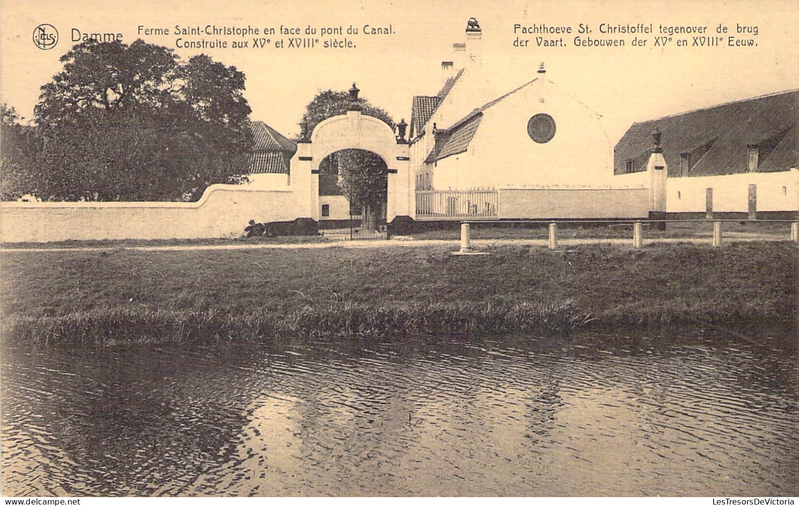 BELGIQUE - DAMME - Ferme Saint Christophe En Face Du Pont Du Canal - Carte Postale Ancienne - Damme