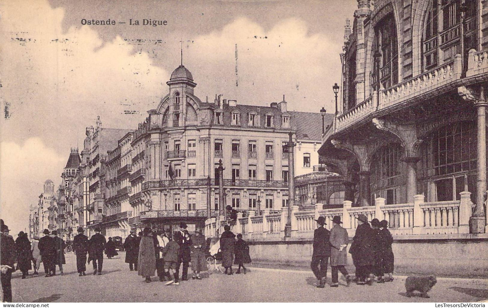 BELGIQUE - OSTENDE - La Digue - Carte Postale Ancienne - Oostende