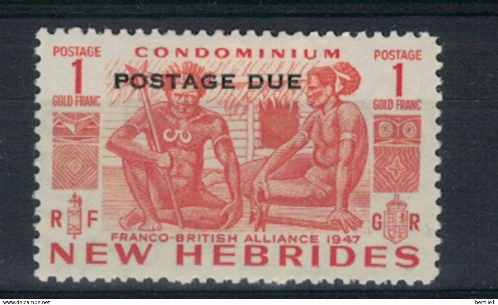 NOUVELLES HEBRIDES      N°  YVERT  : TAXE 35  NEUF AVEC  CHARNIERES      ( CH  3 / 17 ) - Postage Due