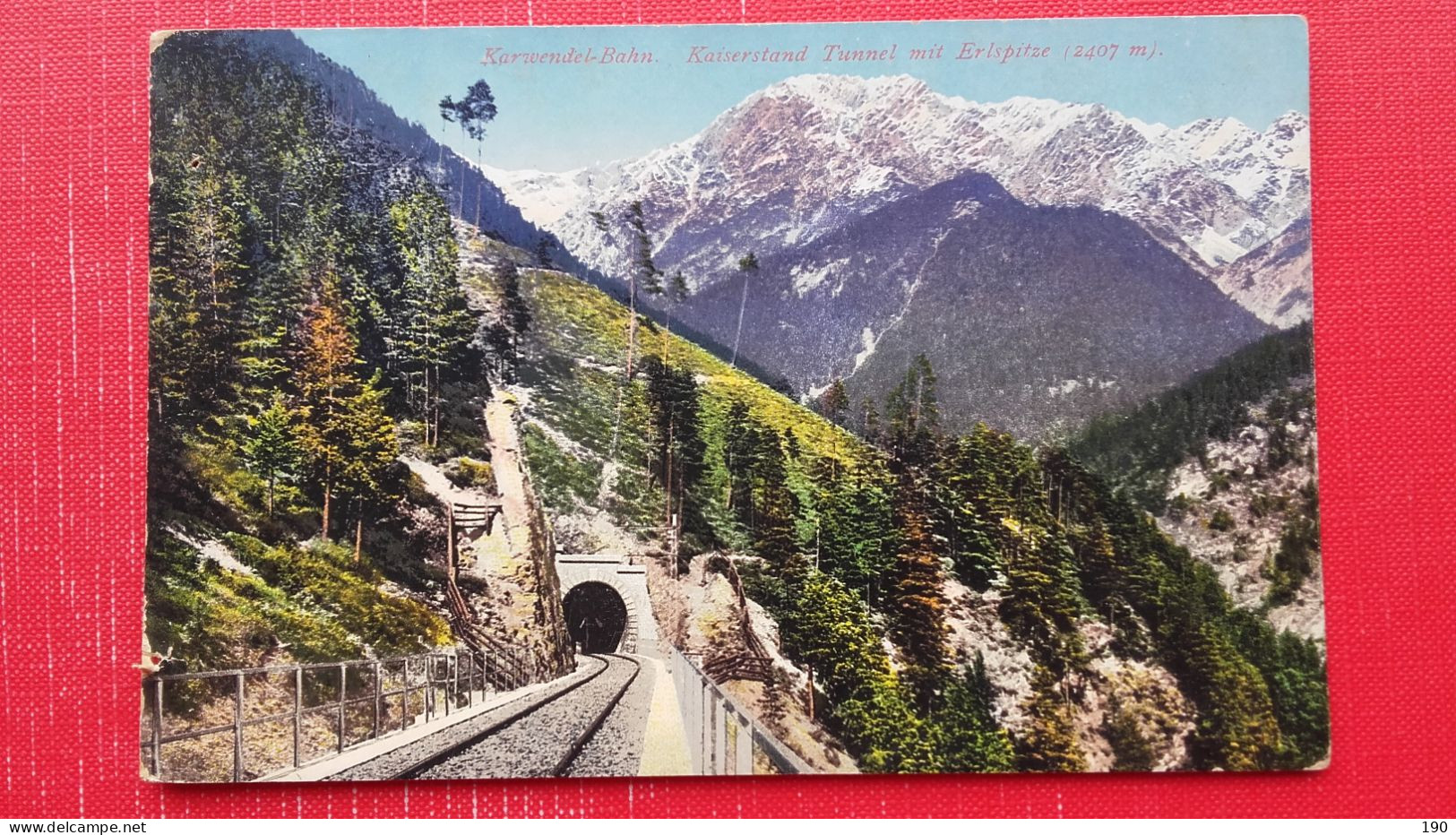 Karwendel-Bahn.Kaiserstand Tunnel Mit Erlspitze - Ouvrages D'Art