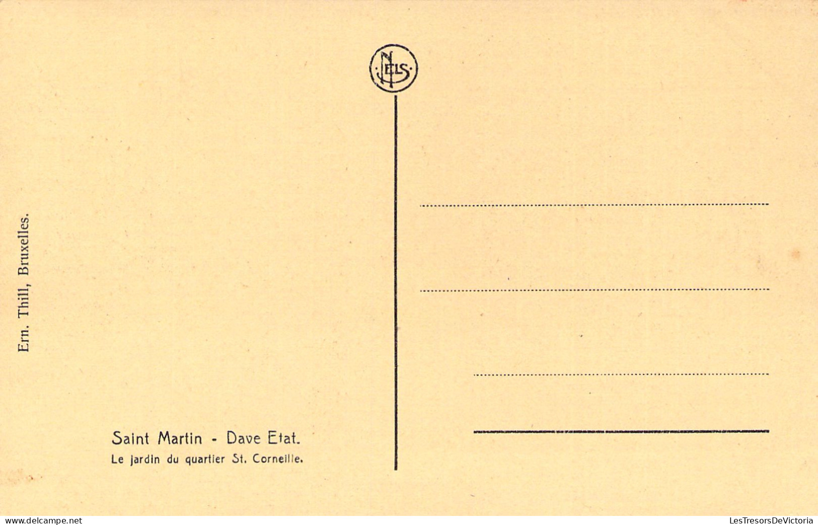 BELGIQUE - SAINT MARTIN DAVE Etat - Le Jardin Du Quartier St Corneille - Carte Postale Ancienne - Autres & Non Classés