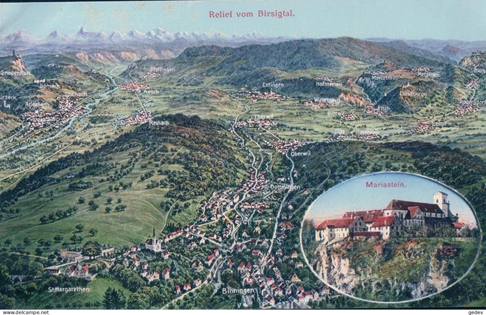 Birsigtal, Mariastein SO, Panorama (35290) - Metzerlen-Mariastein