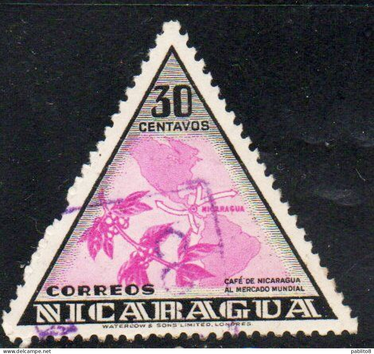 NICARAGUA 1947 NICARAGUAN COFFEE 30c USED USATO OBLITERE' - Nicaragua