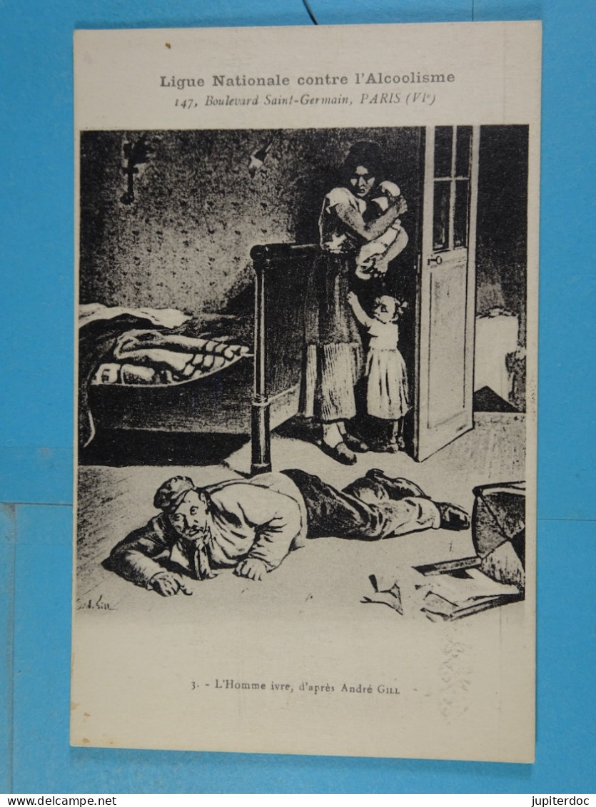 Ligue Nationale Contre L'Alcoolisme L'Homme Ivre, D'après André Gill - Santé