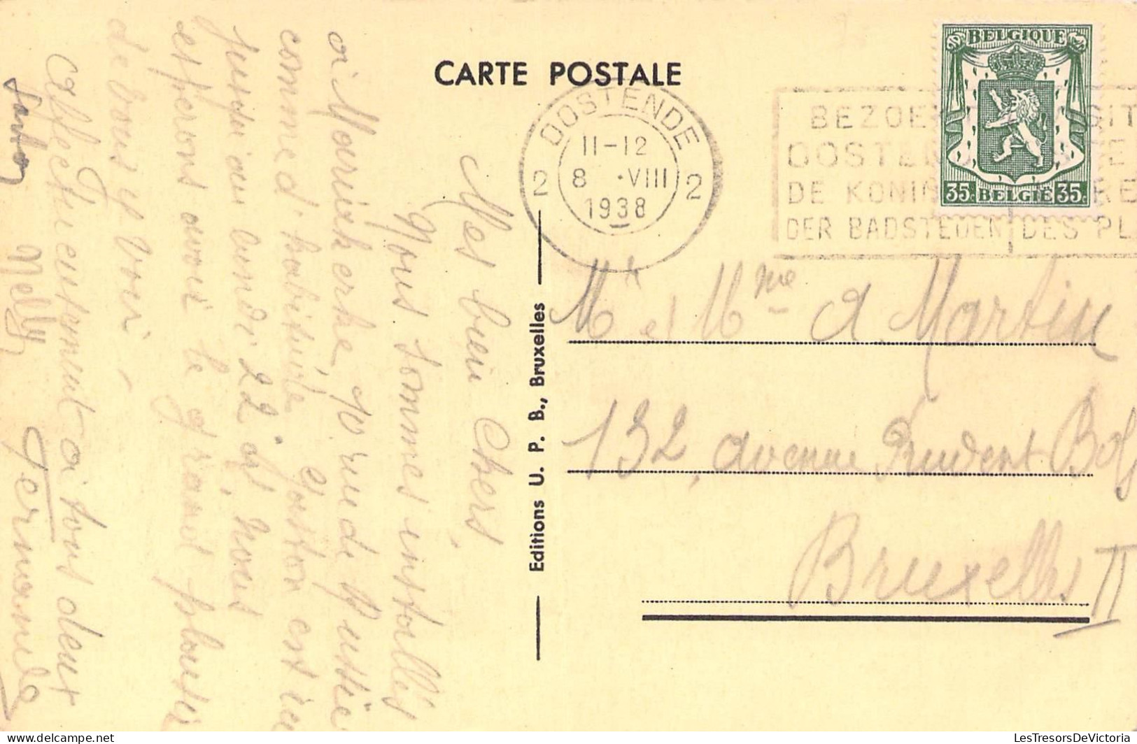 BELGIQUE - OSTENDE - L'Estacade - Edition U P B - Carte Postale Ancienne - Oostende
