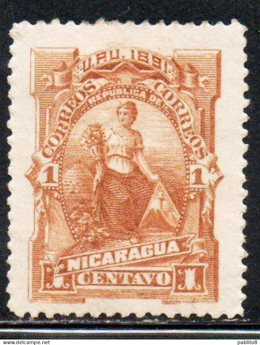 NICARAGUA 1891 GODDESS OF PLENTY 1c MH - Nicaragua