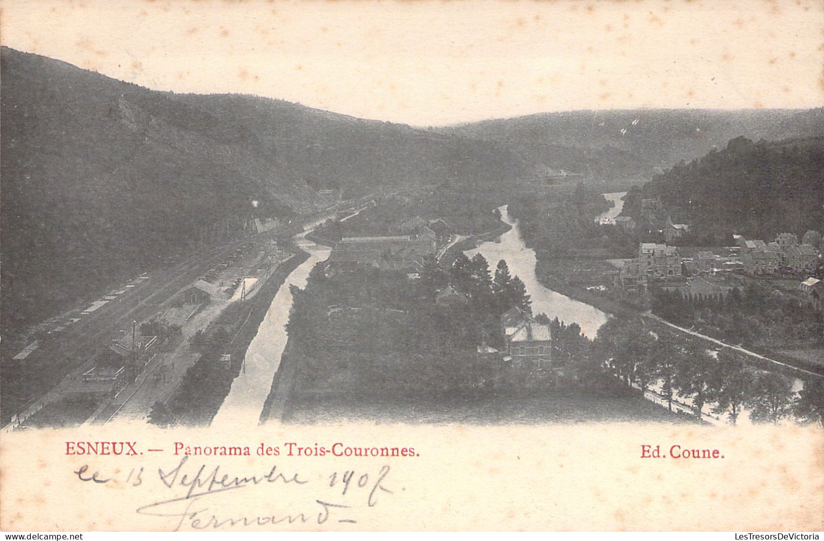 BELGIQUE - ESNEUX - Panorama Des Trois Couronnes - Carte Postale Ancienne - Esneux