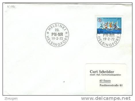 FINLAND 1972 EUROPALIA POSTMARK - Briefe U. Dokumente