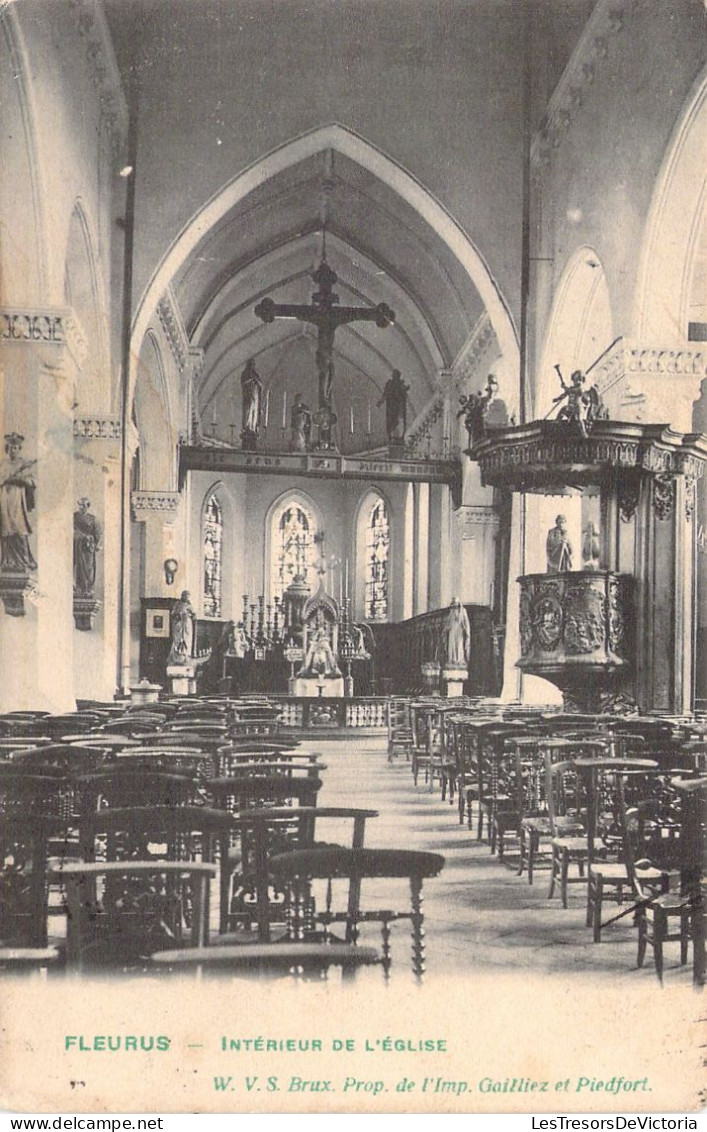 BELGIQUE - FLEURUS - Intérieur De L'église - Carte Postale Ancienne - Fleurus