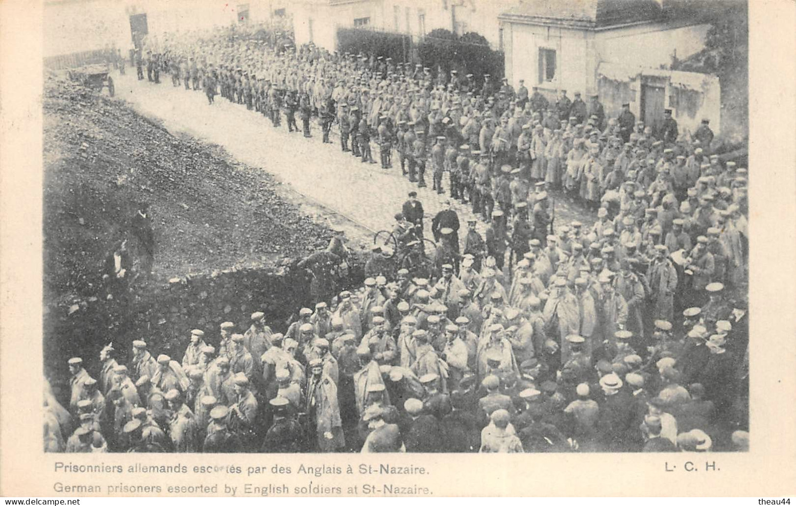 BOUGUENAIS - LES COUETS - Arrivée Des Officiers Aviateurs - Prisonniers Allemands Aux Couëts - Guerre Européenne De 1914 - Bouguenais