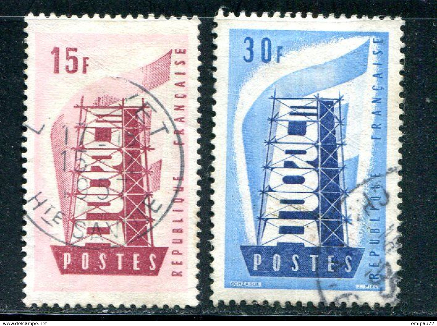 FRANCE- Y&T N°1076 Et 1077- Oblitérés (Europa) - 1956