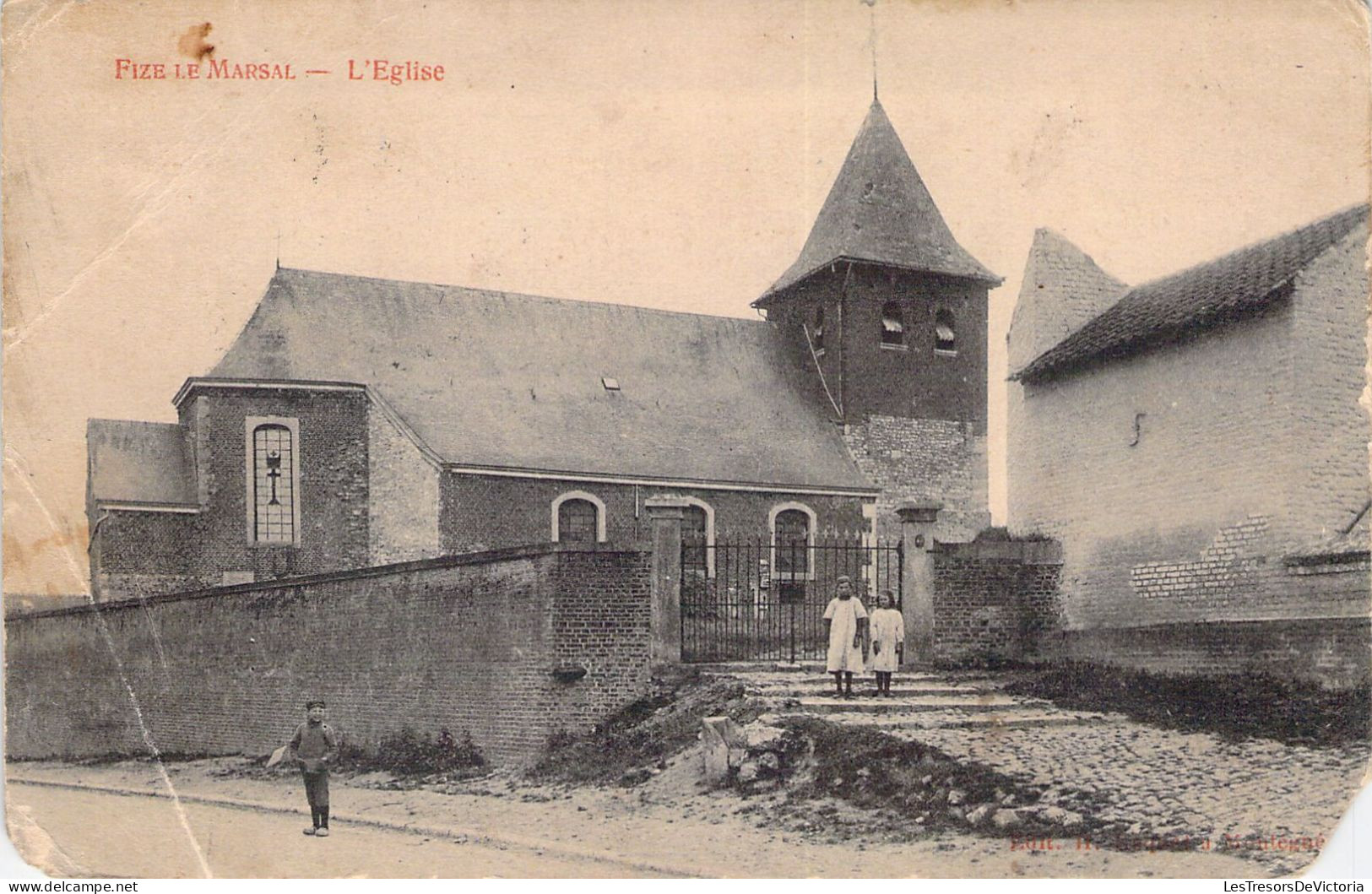 BELGIQUE - FIZE LE MARSAL - L'église - Carte Postale Ancienne - Sonstige & Ohne Zuordnung
