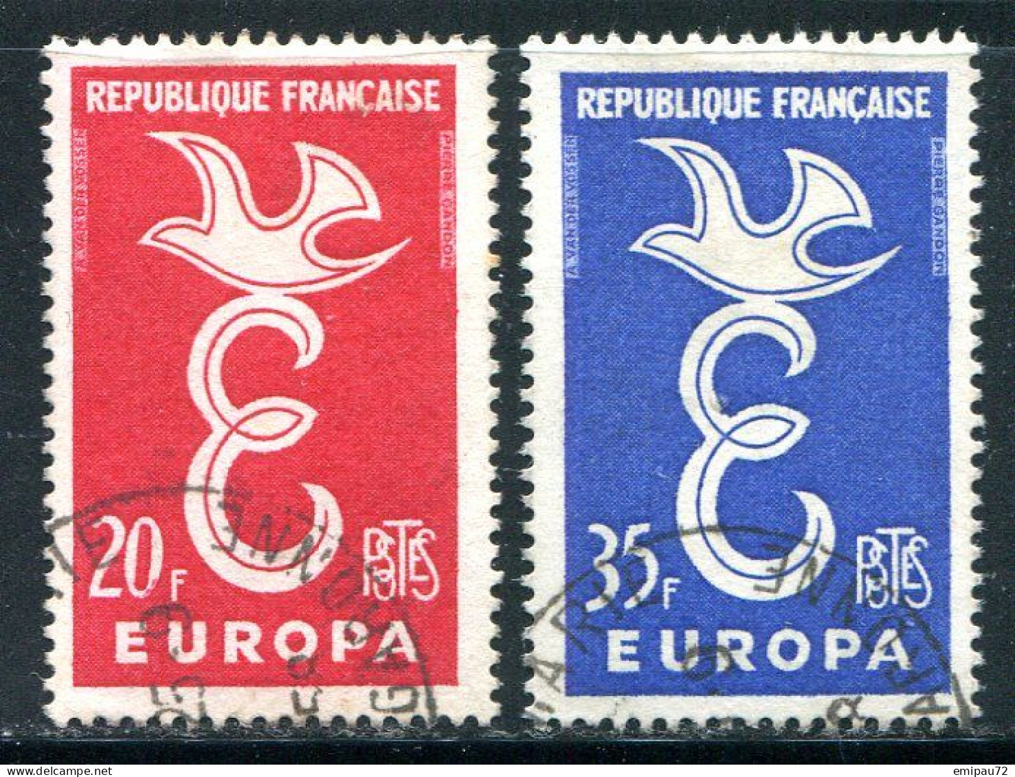 FRANCE- Y&T N°1173 Et 1174- Oblitérés (Europa) - 1958