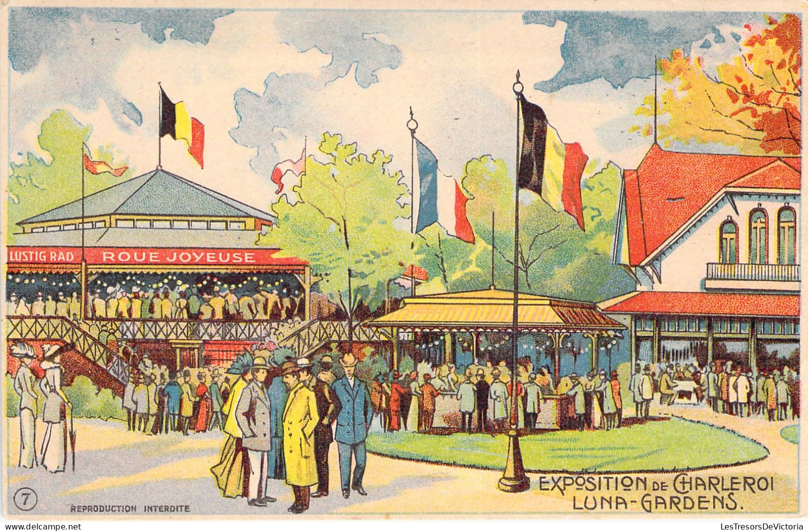 BELGIQUE - CHARLEROI - Exposition 1911 - Luna Gardens - Carte Postale Ancienne - Charleroi