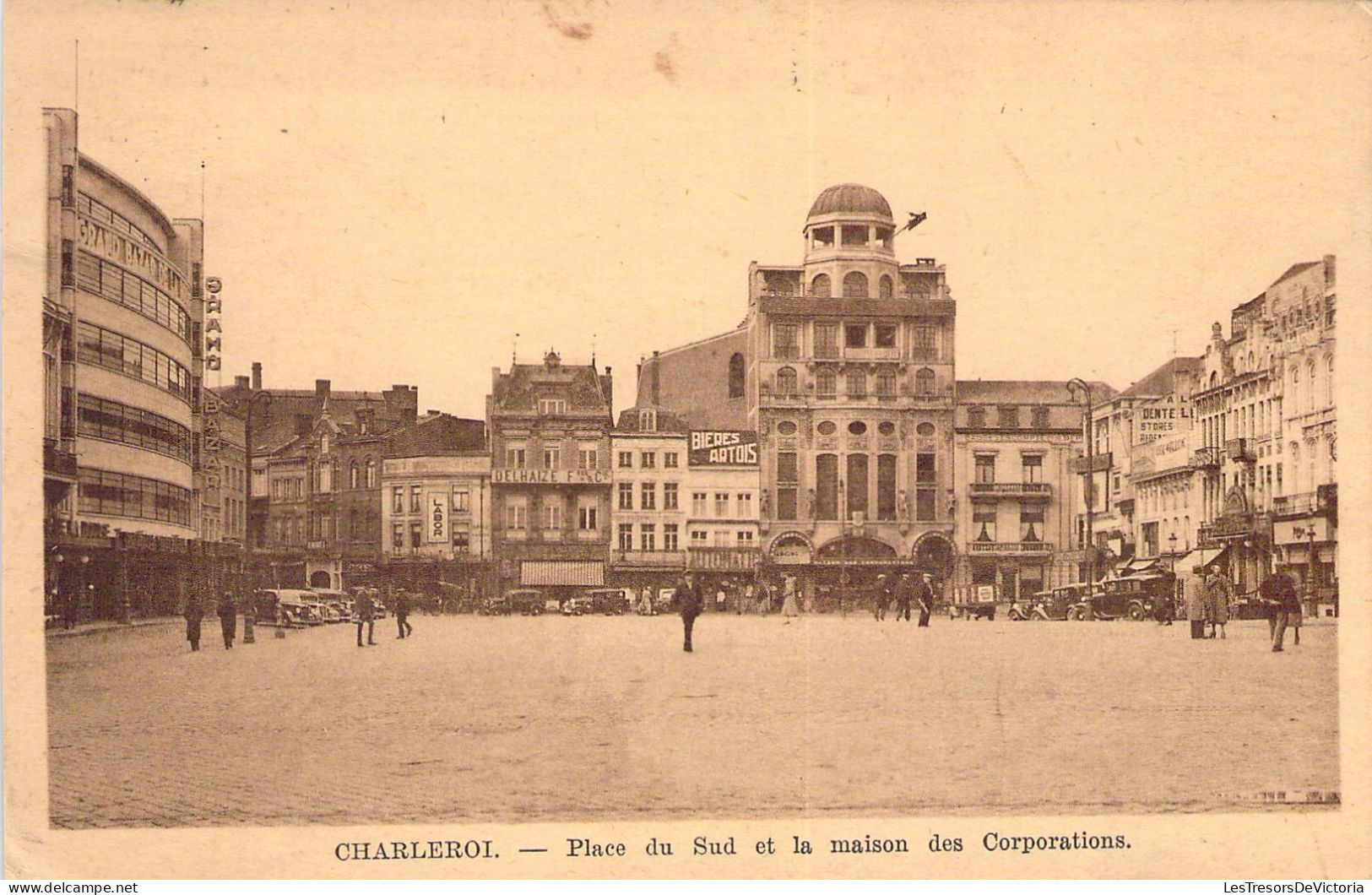 BELGIQUE - CHARLEROI - Place Du Sud Et La Maison Des Corporations - Carte Postale Ancienne - Charleroi