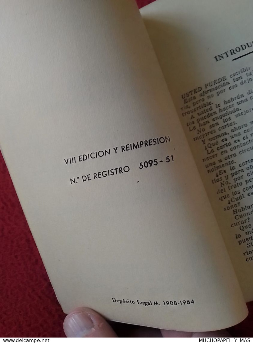 ANTIGUO LIBRO CUADERNO O SIMIL 200 MODELOS DE CARTAS..AMOR AMISTAD COMERCIALES...FAMILIARES...MANUALES CISNE 1964, SPAIN - Ciencias, Manuales, Oficios