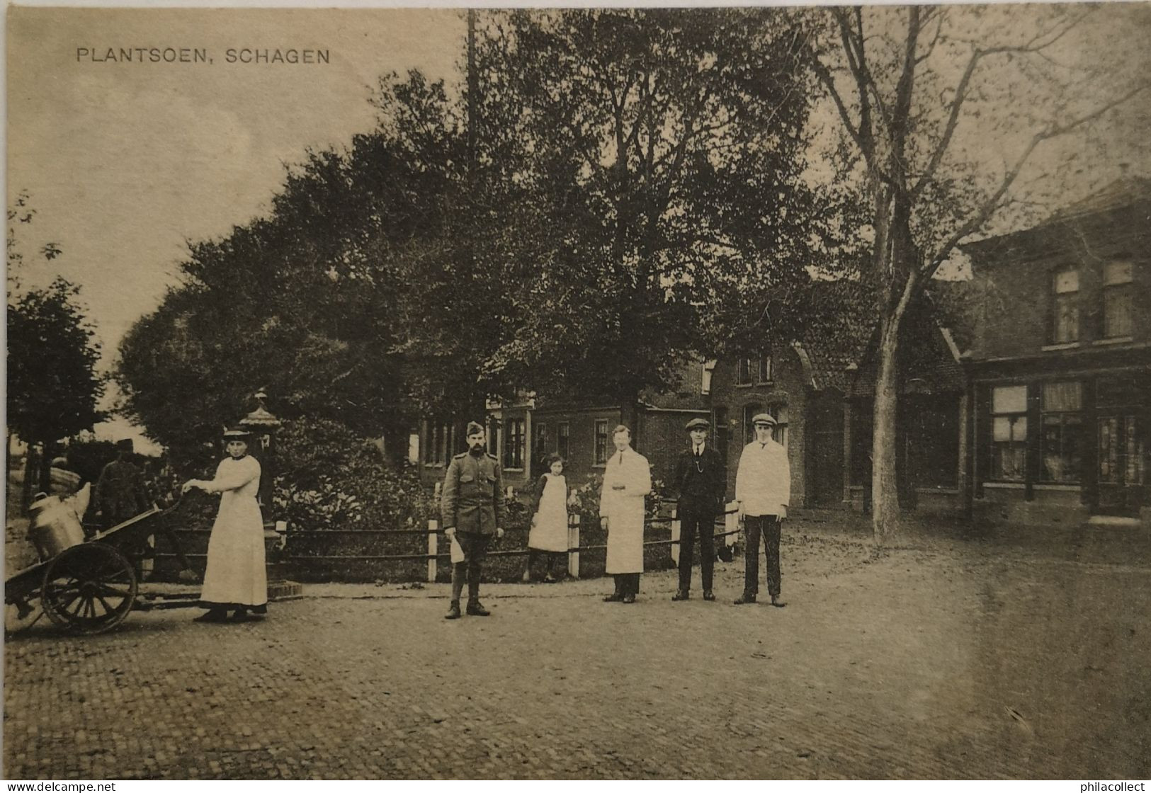 Schagen (NH) Plantsoen (Melkboer?) 192? - Schagen