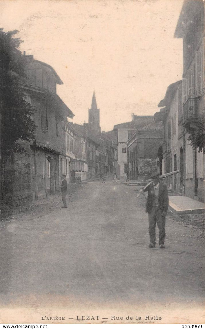 LEZAT-sur-Lèze (Ariège) - Rue De La Halle - Ecrit 1915 (voir Les 2 Scans) - Lezat Sur Leze