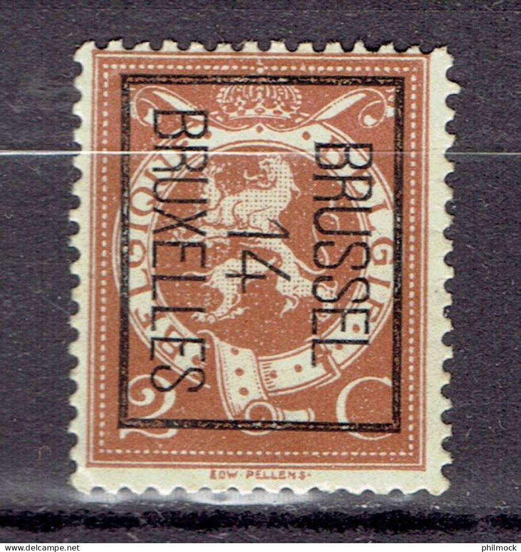 0P - Typo 50B - Brussel 14 Bruxelles  - N°109 - Catalogue Préo 1996 - Coté 150Fr - Tipo 1912-14 (Leoni)