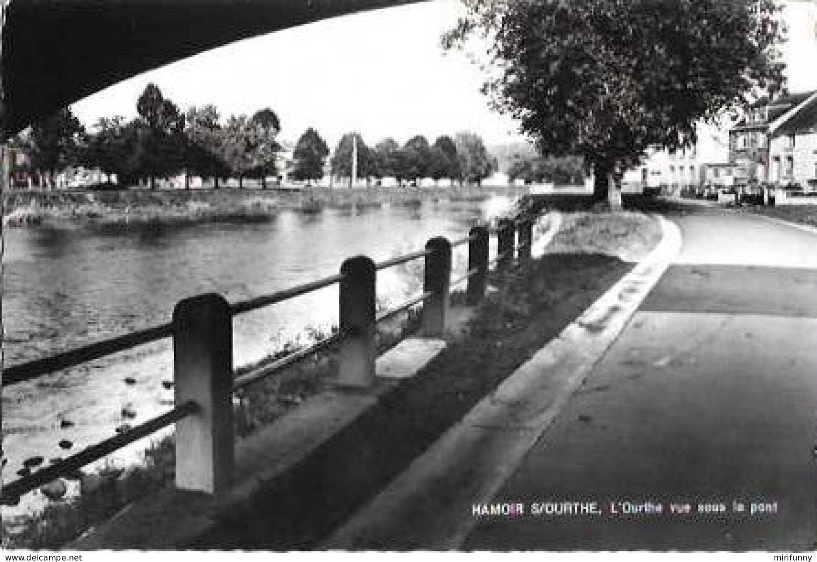 HAMOIR S/OURTHE /L'OURTHE VUE SOUS LE PONT +CARTES VUES A SMETZ CIRCULE 68/DENTELEE - Hamoir