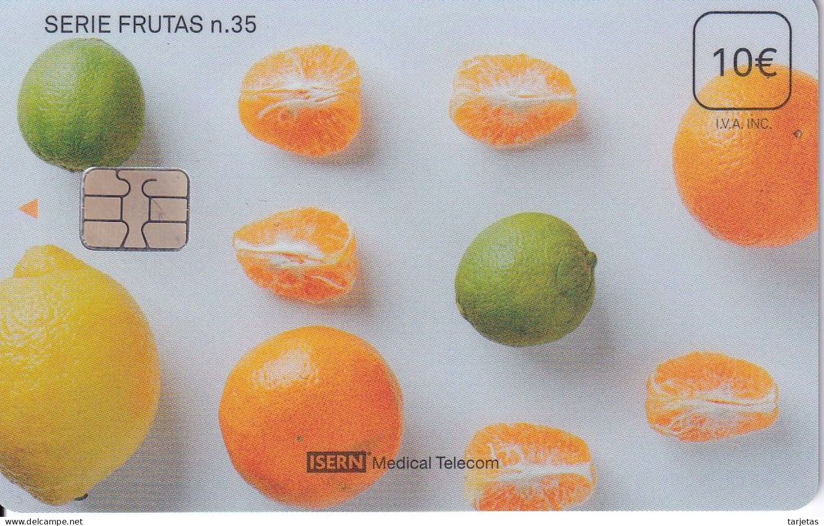 ISN-369 TARJETA DE ESPAÑA DE ISERN DE LA SERIE FRUTAS Nº35 (FRUTA) - Alimentazioni