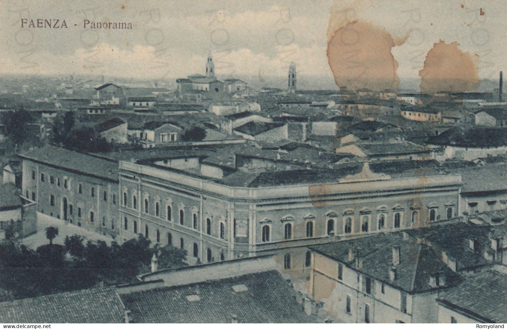 CARTOLINA  FAENZA,EMILIA ROMAGNA-PANORAMA-STORIA,CULTURA,MEMORIA,RELIGIONE,IMPERO ROMANO,BELLA ITALIA,VIAGGIATA 1912 - Faenza