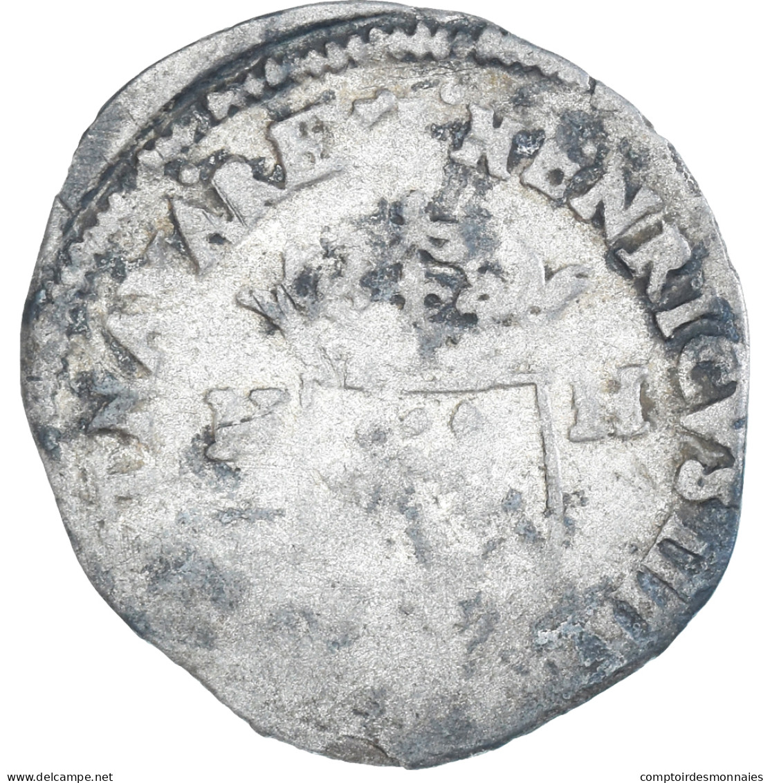 Monnaie, France, Henri IV, Douzain, 1593, Barcelonnette, TB, Billon, Gadoury:551 - 1589-1610 Henry IV The Great