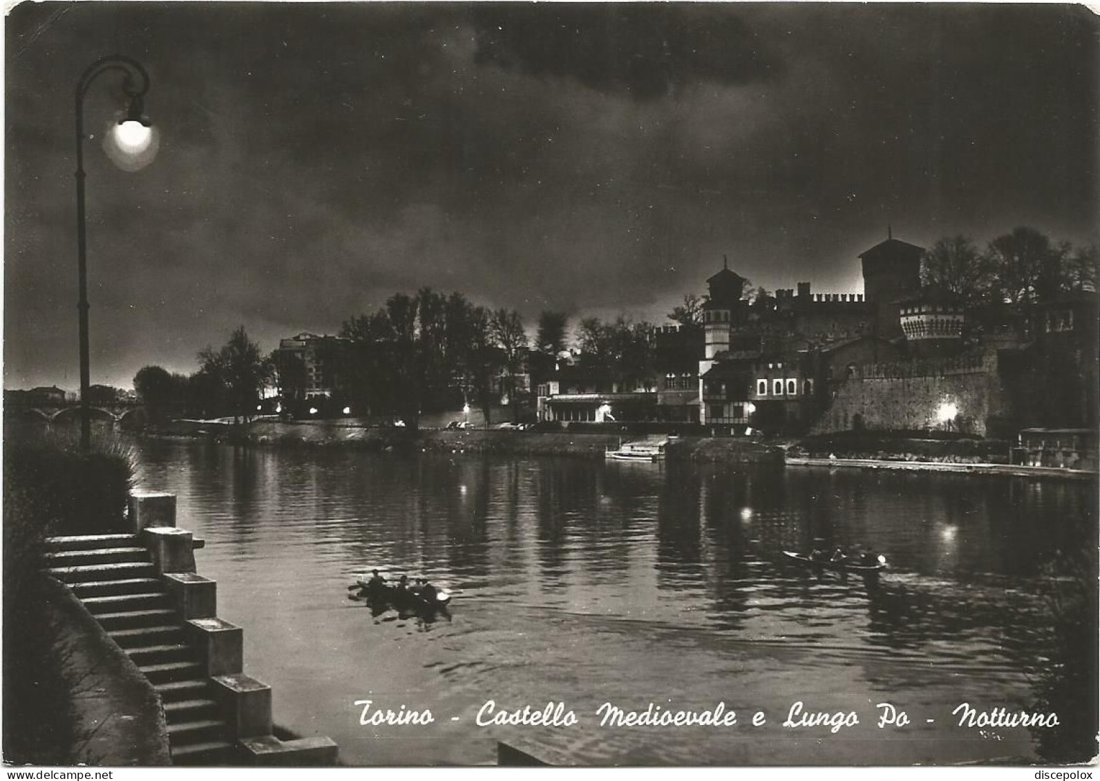 L3503 Torino - Castello Mediovale E Fiume Po - Notturno Notte Nuit Night Nacht Noche / Viaggiata 1963 - Fiume Po