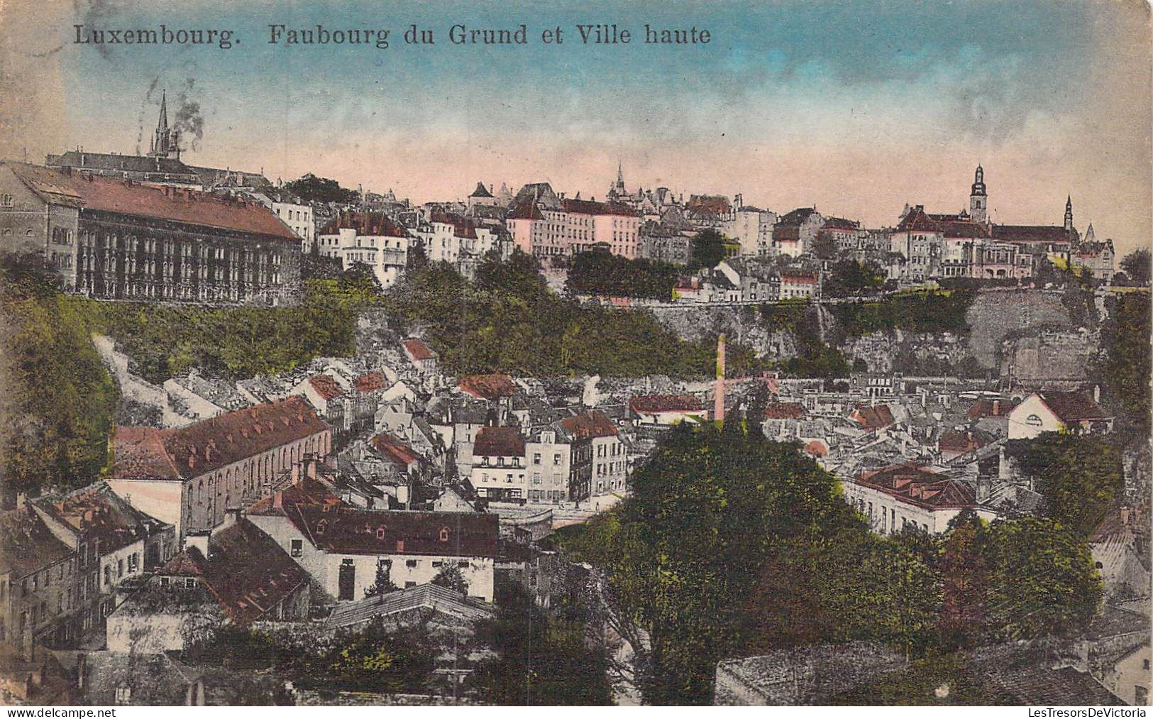 LUXEMBOURG - Faubourg Du Grund Et Ville Haute - Carte Postale Ancienne - Luxembourg - Ville