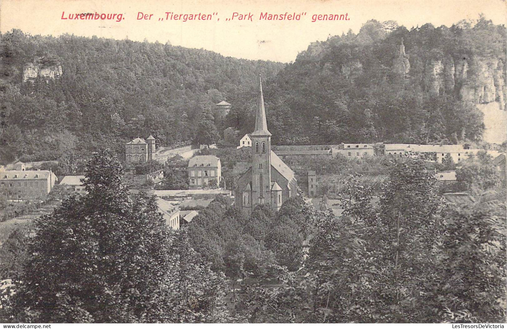 LUXEMBOURG - Der Tiergarten Park Mansfeld Genannt - Carte Postale Ancienne - Luxemburg - Town