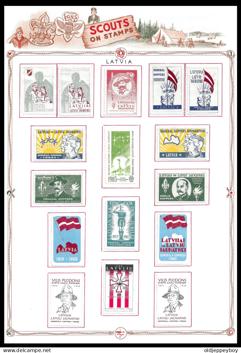 LATVIA LETTONIE LETTLAND Scouting Pfadfinder Scouts PAGE GOPPERA GOPPERS Reklamemarke Poster Stamp VIGNETTE CINDERELLA - Ungebraucht