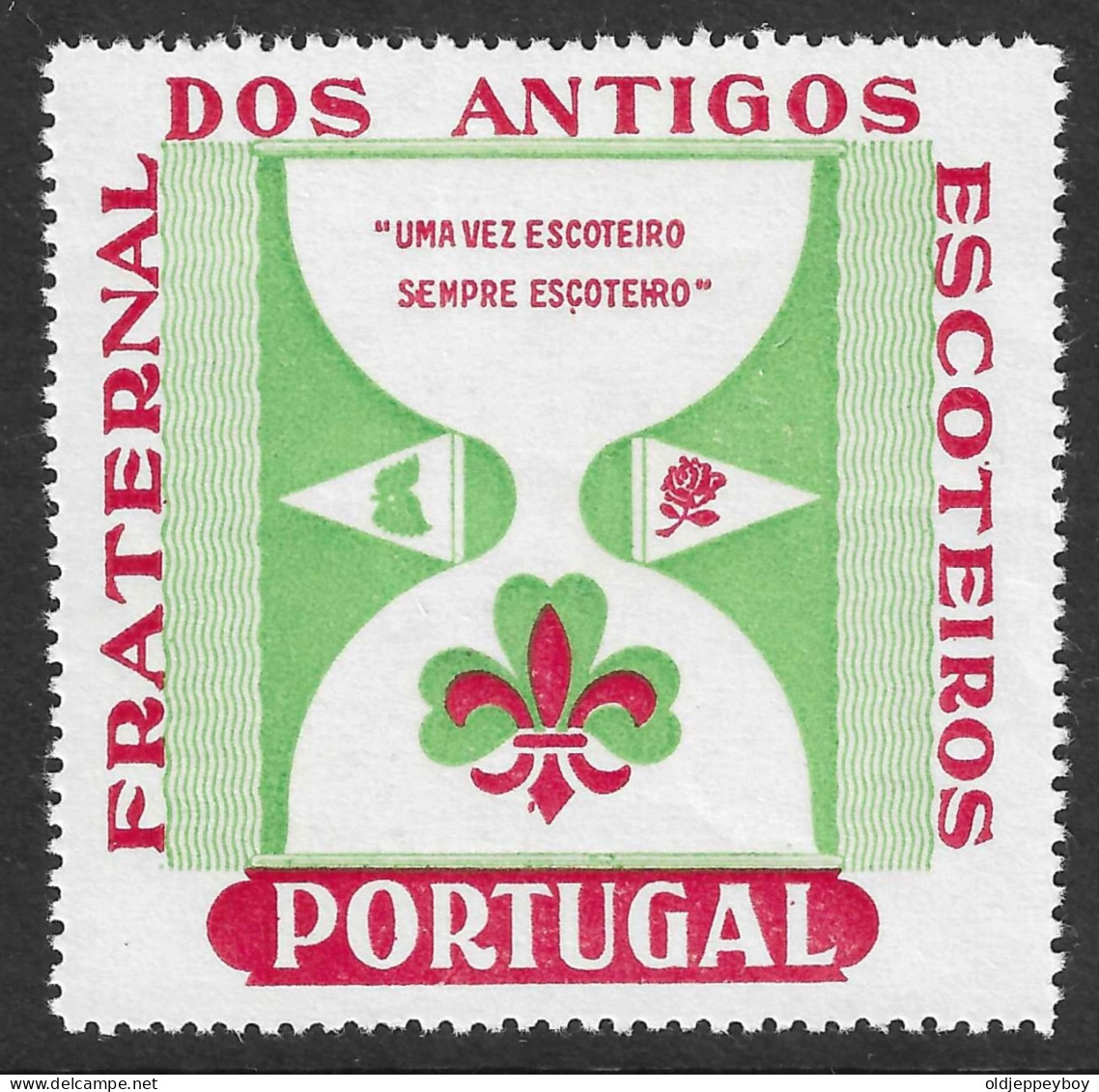 PORTUGAL Fraternal Antigos Escoteiros Anciens Scouts Fraternel Scoutisme Scouting Pfadfinder Scouts VIGNETTE CINDERELLA  - Unused Stamps