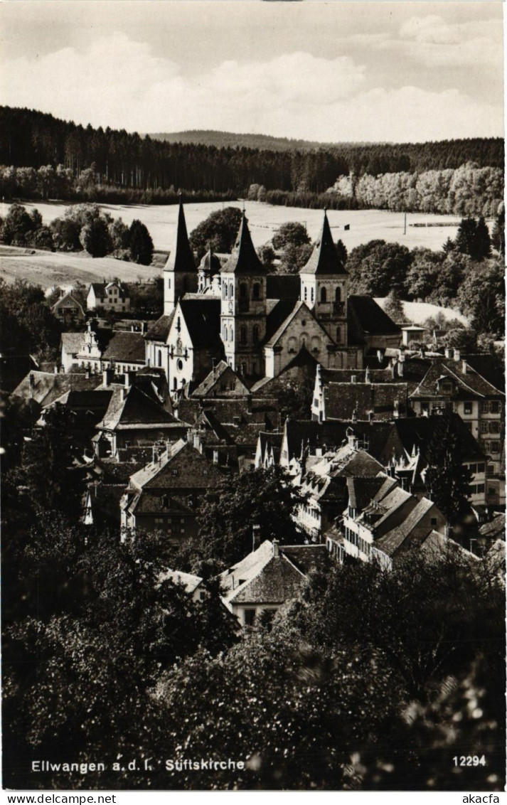 CPA AK Ellwangen – Stiftskirche – Panorama GERMANY (857167) - Ellwangen