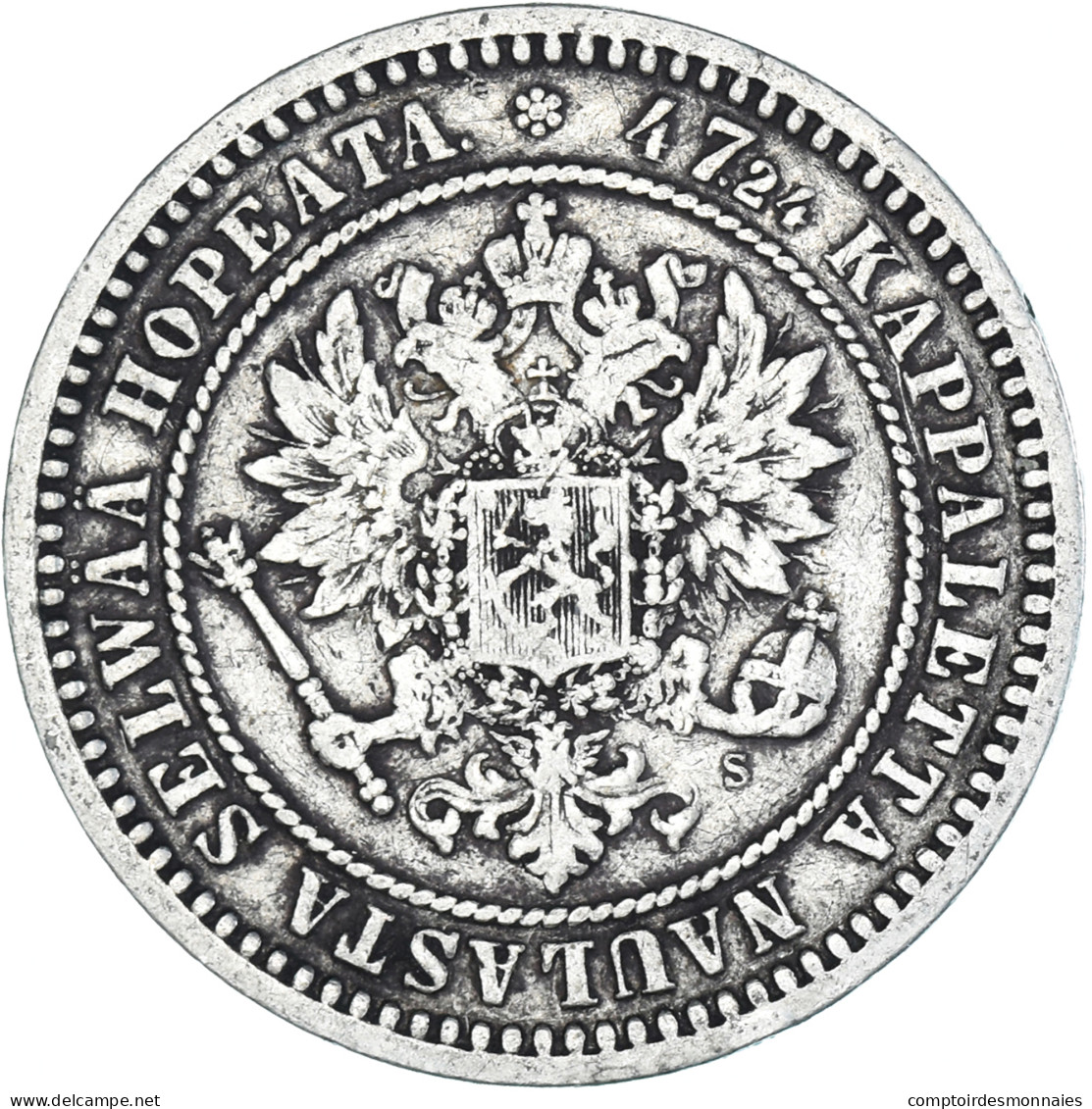 Monnaie, Finlande, Alexander II, 2 Markkaa, 1870, Helsinki, TTB, Argent, KM:7.1 - Finlandia