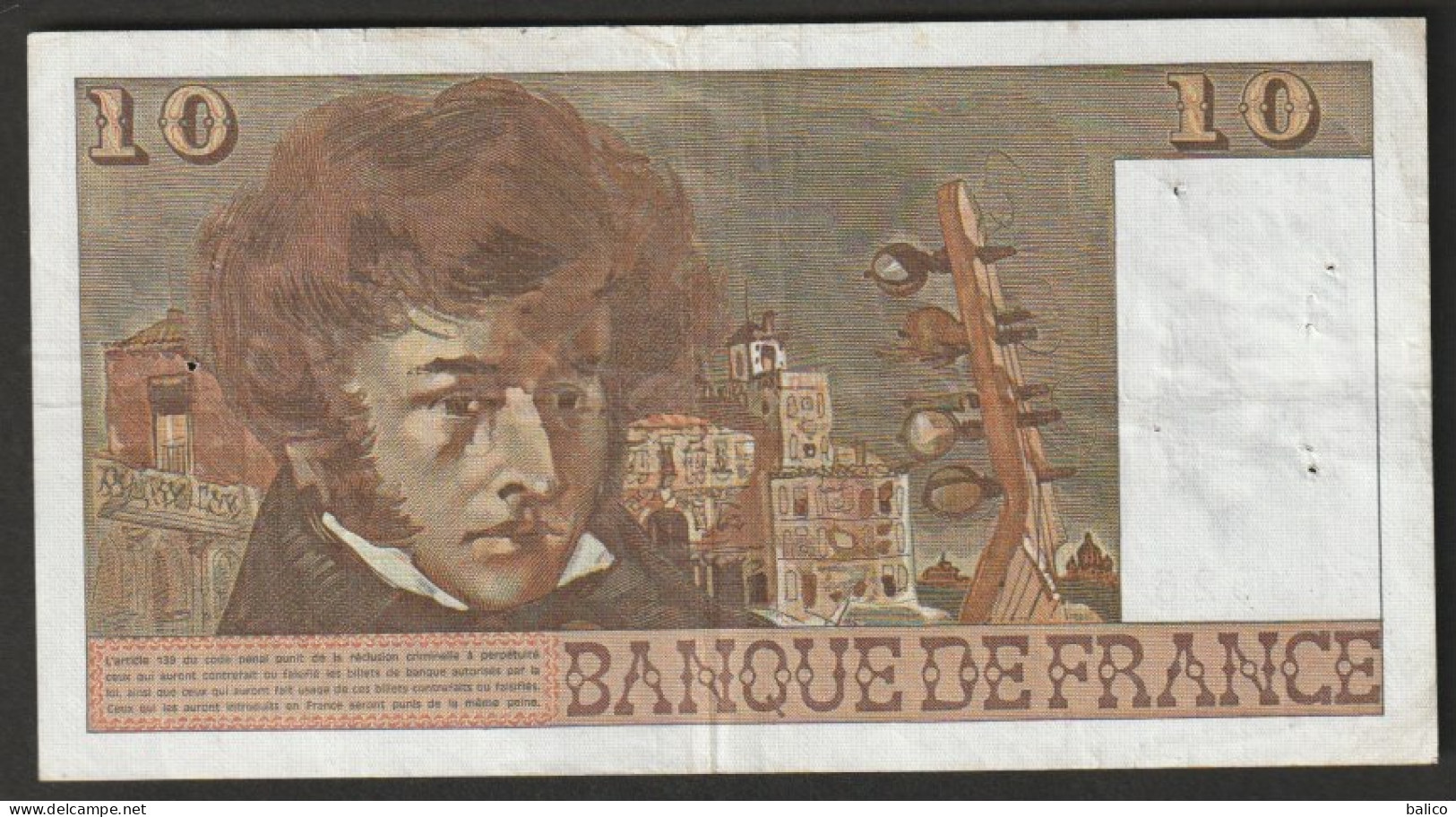 France - Billet De  10 Francs  Berlioz - B.1-7-1976 - N° 463625   Z.290 - 10 F 1972-1978 ''Berlioz''