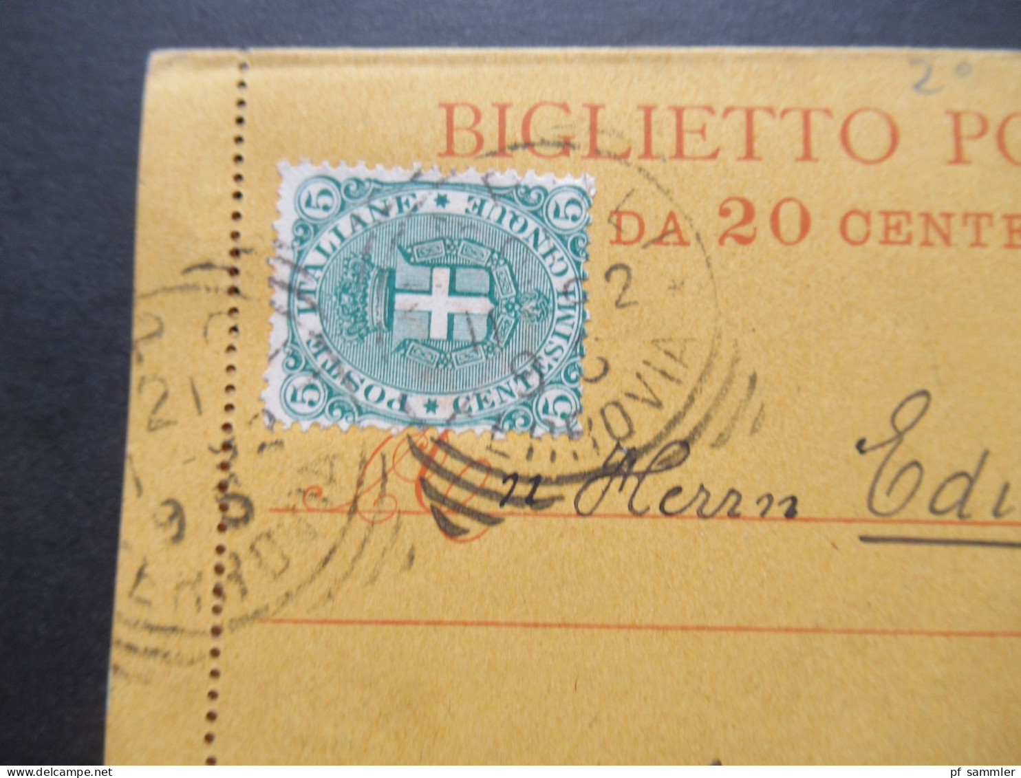 Italien 1892 Ganzsache Kartenbrief K1 Mit Zusatzfrankatur Auslandsverwendung Nach Österreich Schönline Mit Ank. Stempel - Entero Postal