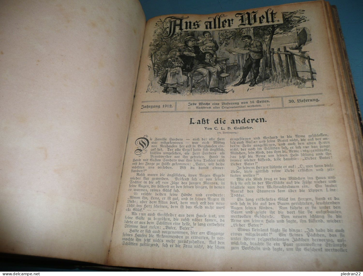 RELIURE DU JOURNAL AUS ALLER WELT WOCHENBLATT FUR DAS DEUTSCHE HAUS JAHRGANG 1912 ALLEMAGNE ALLEMAND - Andere & Zonder Classificatie