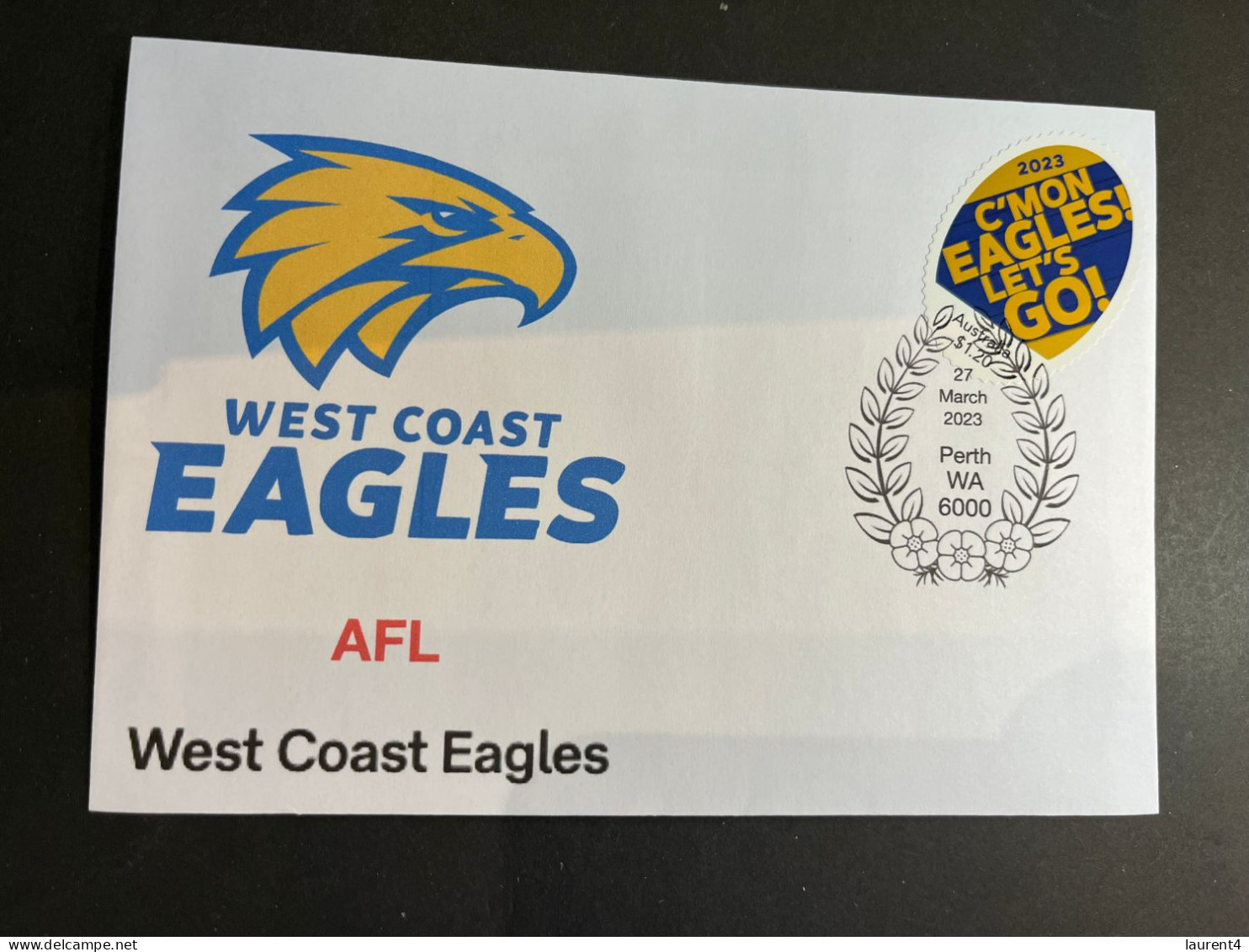 (3 Q 18 A) Australia AFL Team (2023) Commemorative Cover (for Sale From 27 March 2023) West Coast Eagle (Perth) - Covers & Documents